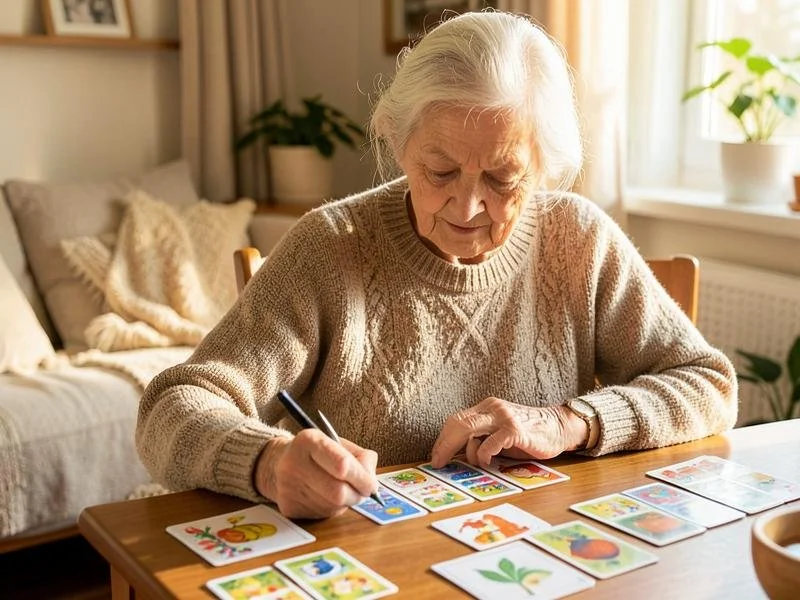 Idosos participando de atividades e dinâmicas do material